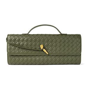 3305 Woven Purse Evening Clutch Woven Leather Handbags Crossbody Bag Purse